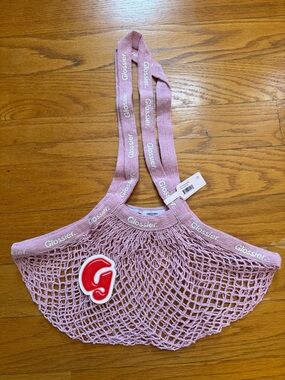 GLOSSIER Market Bag with stickers